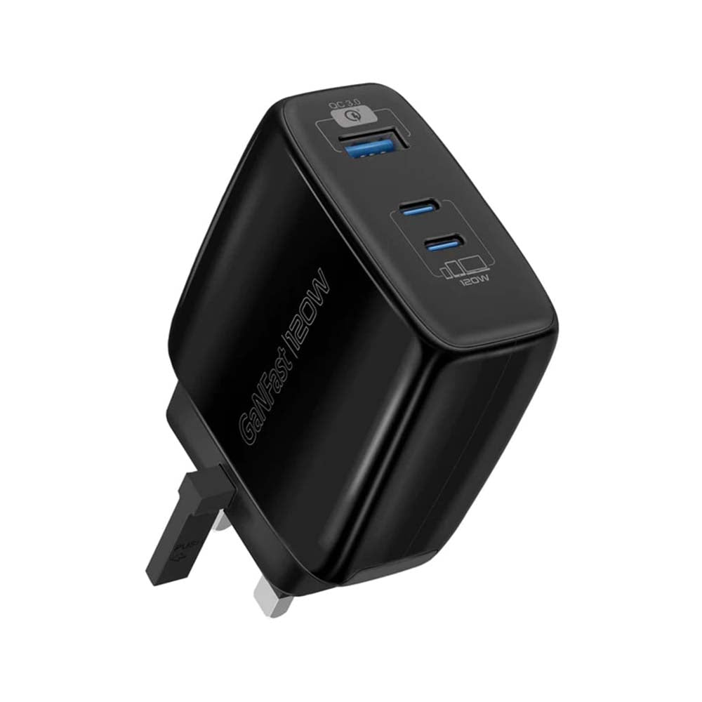 Promate PowerPort-120 Super-speed GaNFast™ Charger with Power Delivery & Quick Charge 3.0 Promate PowerPort-120 Super-speed GaNFast™ Charger with Power Delivery & Quick Charge 3.0